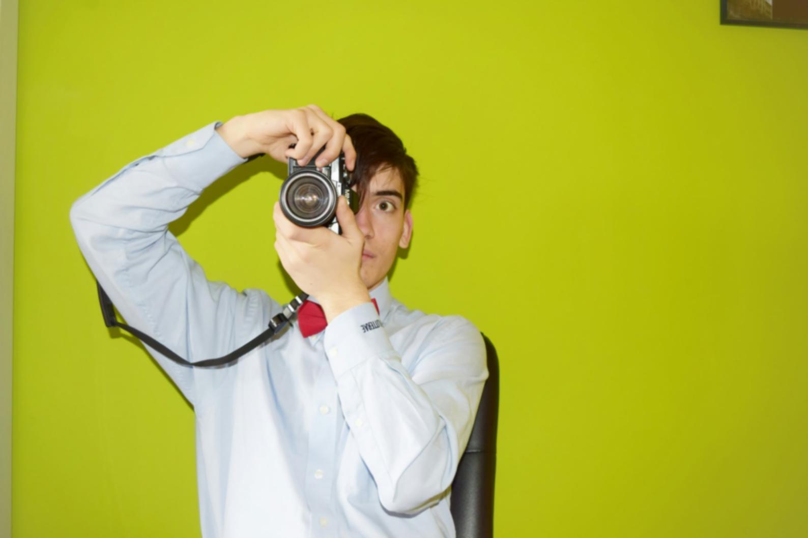 Close-up of light modifier setup during a practical photography session